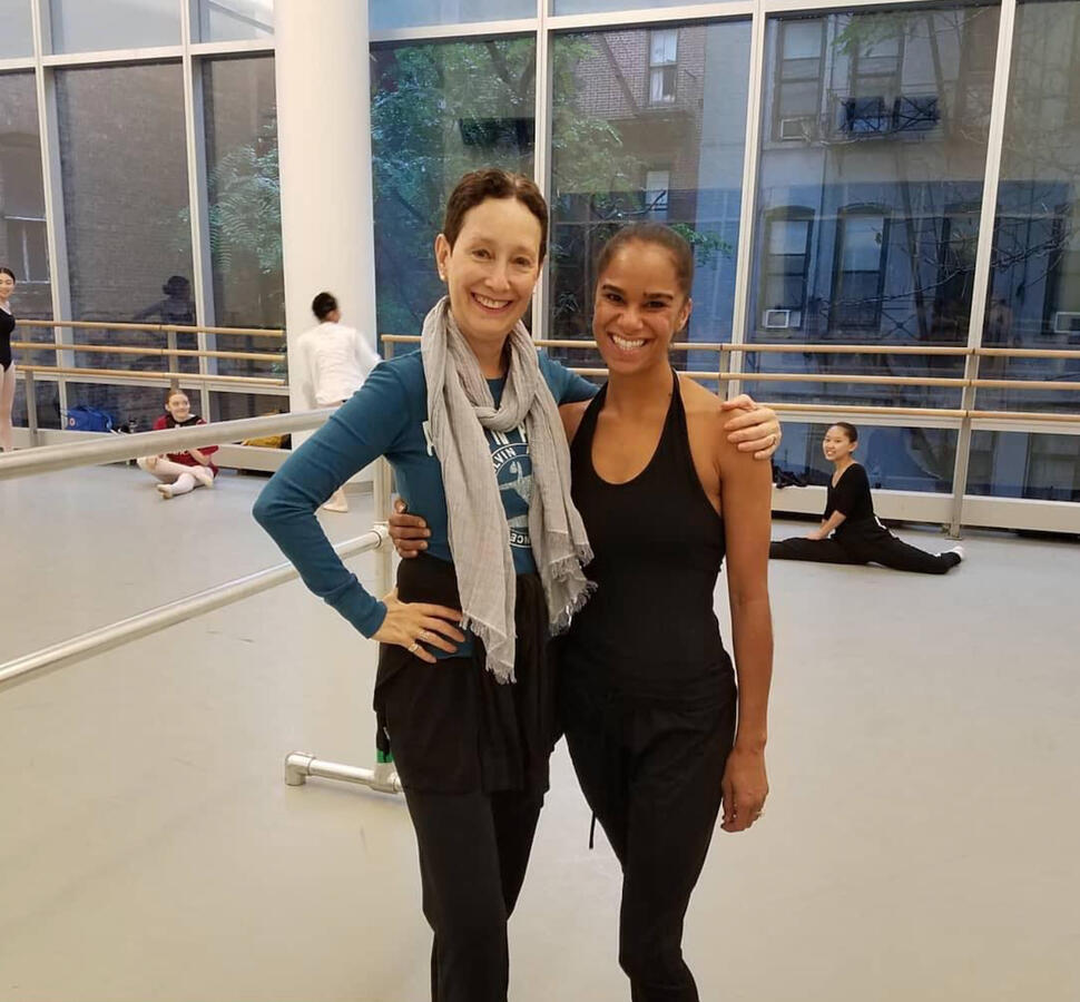 Graciela with Misty Copeland at The Ailey School.
